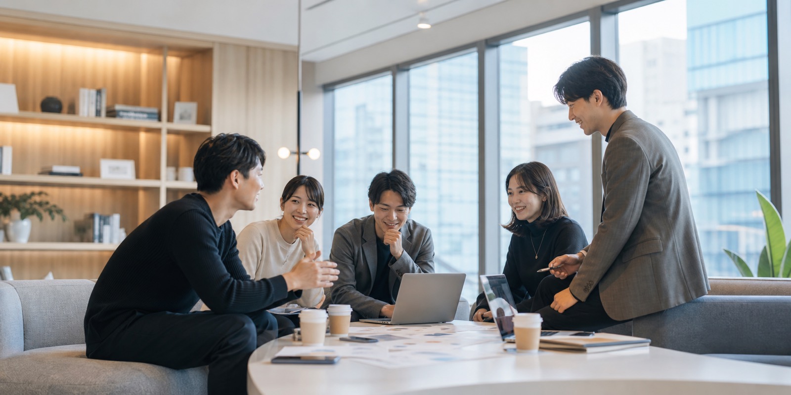 日韓マーケティングチームの打ち合わせイメージ